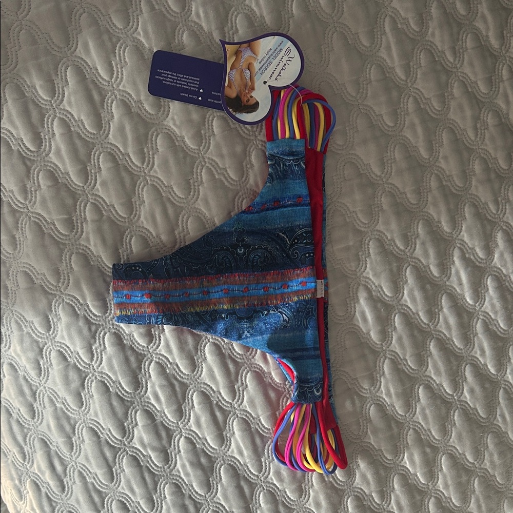 Colorful Paisley Reversible Bikini Bottom